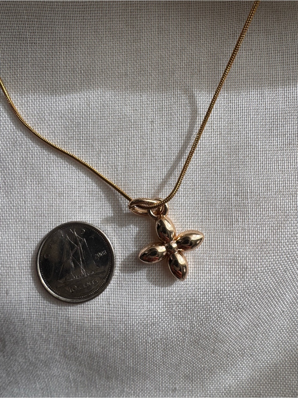 Louis Vuitton Gold Four-Petal Flower Pendant Necklace - Picture 3 of 3